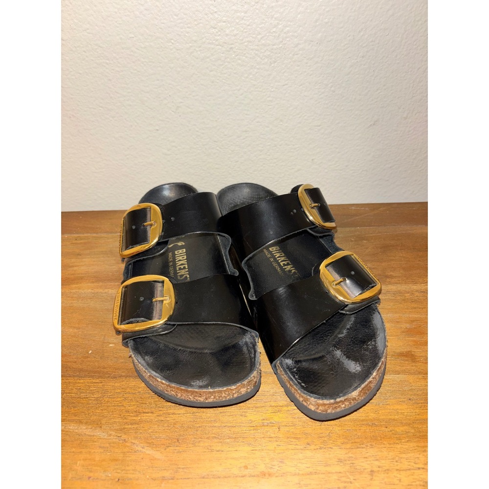Birkenstock Arizona Big Buckle High-Shine Black Patent Exquisite 37